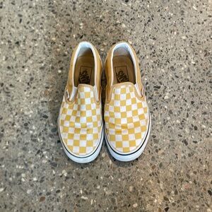 Kids mustard yellow vans - size women’s 5, men’s 3.5
